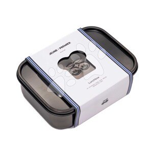 Box na desiatu Lunchbox Black Nickel Jeune Premier 100% nehrdzavejúca oceľ luxusné prevedenie 21*16 cm