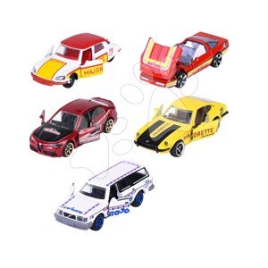 Autíčka Anniversary Edition 5 Pieces Giftpack Majorette kovové s odpružením dĺžka 7,5 cm sada 5 druhov v darčekovom balení