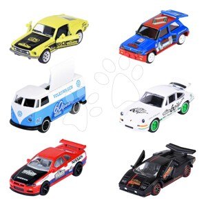Autíčko Anniversary Edition Deluxe Majorette kovové s gumenými kolieskami a zberateľským boxom dĺžka 7,5 cm 6 rôznych druhov