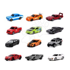 Autíčko zberateľské Fast & Furious Nano Blind Jada kovové 12 rôznych druhov dĺžka 4 cm