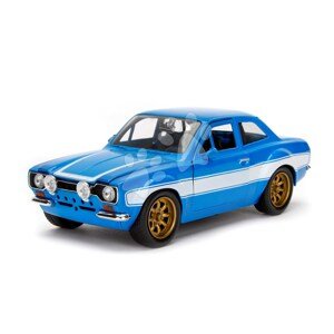 Autíčko Ford Escort 1974 Fast & Furious Jada kovové s otvárateľnými časťami a gumenými kolieskami dĺžka 18 cm 1:24
