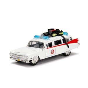 Autíčko Ghostbusters Cadillac Jada kovové s otvárateľnými dverami dĺžka 12 cm 1:32