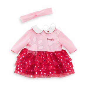 Oblečenie Dress & Headband Heart Petals Mon Premier Poupon Corolle pre 30 cm bábiku od 18 mes