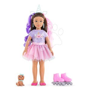 Bábika Luna Unicorn Set Girls Corolle s dlhými hnedými vlasmi 28 cm 4 doplnky od 4 rokov CO600250