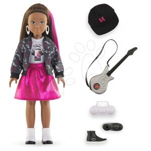 Bábika Melody Music Studio Set Girls Corolle s dlhými hnedými vlasmi 28 cm 4 doplnky od 4 rokov CO600300