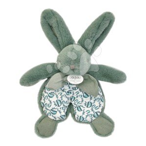 Plyšový zajačik na maznanie Bunny Comforter Sage Green Doudou et Compagnie v darčekovom balení zelený 18 cm od 0 mes