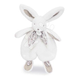 Plyšový zajačik na maznanie Bunny Comforter White Doudou et Compagnie v darčekovom balení biely 29 cm od 0 mes