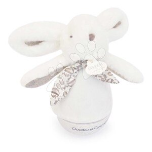 Plyšový zajačik Musical Night Light White Doudou et Compagnie s hudbou bielym šumom a svetlom biely 16 cm od 0 mes