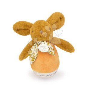 Plyšový zajačik Musical Night Light Ocher Doudou et Compagnie s hudbou bielym šumom a svetlom žltý 16 cm od 0 mes