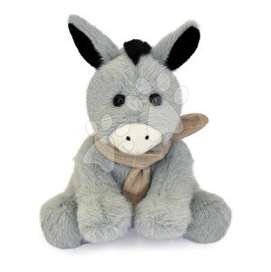 Plyšový somárik so šatkou The Little Companions Histoire d’ Ours v darčekovom balení sivý 14 cm od 0 mes