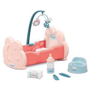 Kolíska s kolotočom Nursery Écoiffier s doplnkami pre 30 cm bábiku od 18 mes