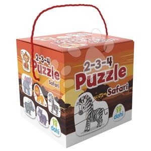 Puzzle safari Dohány 2-3-4 dieliky od 18 mes