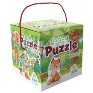 Puzzle lesné zvieratká Forest Dohány 2-3-4 dieliky od 18 mes