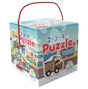 Puzzle vozidlá Vehicles Dohány 2-3-4 dieliky od 18 mes