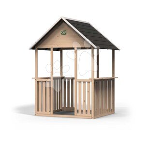 Panoramatický domček cyprusový Panorama 100 Wodden Playhouse Exit Toys s 2 vchodmi a 2 pulty prírodný