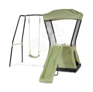 Hracia veža multifunkčná s hojdačkou Ivy play tower swing Exit Toys so stanom pieskoviskom a šmykľavkou kovová konštrukcia