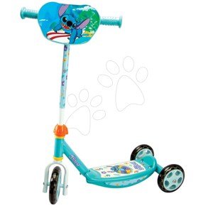 Kolobežka trojkolesová Stitch 3 Wheels Scooter Smoby protišmyková s výškovo nastaviteľnými riadidlami max. 67 cm