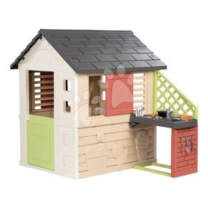 Domček s kuchynkou a 17 doplnkov Nature Playhouse&Kitchen Life Smoby 3 okná s 2 žalúziami a posuvnými okenicami s UV filtrom od 24 mes - model 2025