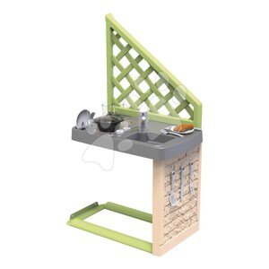 Kuchynka letná so 17 doplnkami Summer Kitchen Life k domčekom Smoby s drezom a varnou doskou s UV filtrom od 24 mes - model 2025
