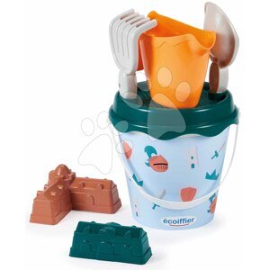 Vedro set s krhlou Rytieri Knights Beach Summer Écoiffier 17 cm s lopatkou a 2 formičkami v tvare hradu od 18 mes