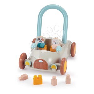 Chodítko auto Baby Walker BB Abrick Écoiffier s úložným priestorom a kockami 17 dielov od 12 mes ECO7950