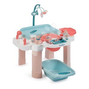 Opatrovateľský stolík pre bábiky My First Nursery Écoiffier s vaničkou 13 doplnkov od 18 mes