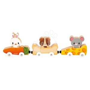 Drevený magnetický vláčik Domáci miláčikovia Magnetic Farm Pets Janod od 24 mes J03315