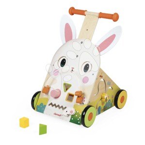 Drevené chodítko Zajac Rabbit Baby Walker Janod multifunkčné od 12 mes J03326