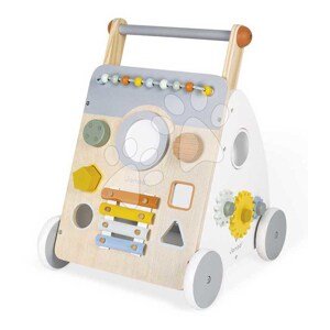 Drevené didaktické chodítko Multiactivity Baby Walker Sweet Cocoon Janod multifunkčné od 12 mes J04410