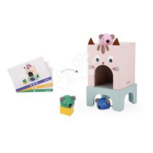 Vzdelávacia hra orientácia v priestore Mačka a Myš Cat and Mouse Finding Your Bearings in Space Janod 2 varianty hry J05078