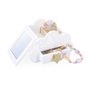 Drevená šperkovnica Jednorožec Jewellery Box Unicorn Janod s náhrdelníkom a náramkom J06462
