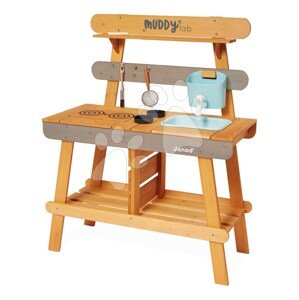 Vonkajšia drevená kuchynka Muddy Lab Outdoor Kitchen Janod 10 doplnkov J06632