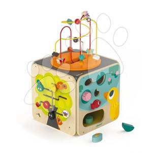 Didaktická kocka s labyrintom Multi-activity Looping Toy Janod multifunkčná od 18 mes J08256