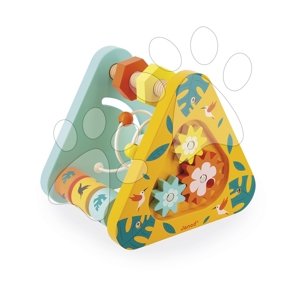 Drevený didaktický trojuholník Multi-activity Triangle Tropic Janod multifunkčný od 12 mes J08268