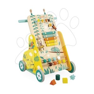 Drevené multifunkčné chodítko Multi-activity Trolley Tropik Janod od 12 mes J08269