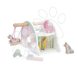 Drevený domček pre jednorožce Unicorn House Janod 5 doplnkov J08591