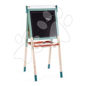 Drevená magnetická tabuľa Scalable Magnetic Board Janod obojstranná polohovateľná mentolová 22 doplnkov J09625