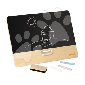 Drevená tabuľa na stôl so stojanom Timeless Chalkboard Janod 4 doplnky J09636