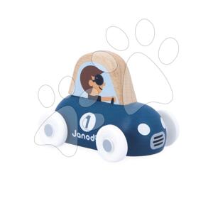 Drevené autíčko na tlačenie Mountain Valley Wooden Sports Car Cross Roads Janod športové modré od 12 mes J05943
