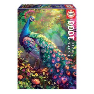 Puzzle Peacock Garden Educa 1000 dielov a Fix lepidlo