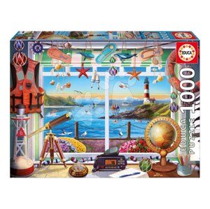 Puzzle Life in the Port Educa 1000 dielov a Fix lepidlo