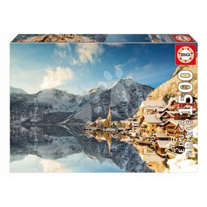 Puzzle Winter in Hallstatt Educa 1500 dielov a Fix lepidlo