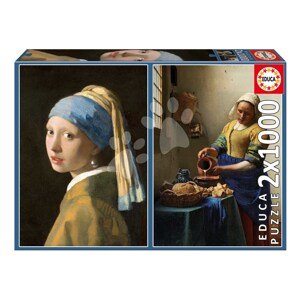 Puzzle Vermeer Educa 2x1000 dielov a Fix lepidlo