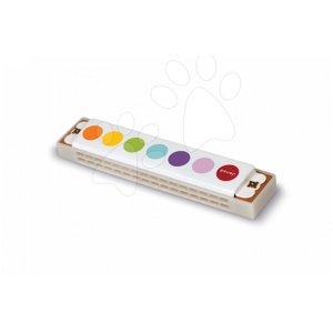 Janod drevená harmonika Confetti Harmonica 07609 biela