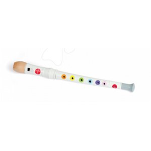 Janod drevená flauta Confetti Flute 07630 biela