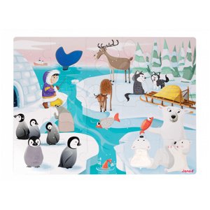 Janod puzzle s textúrou Život na ľade 20 dielov 02773