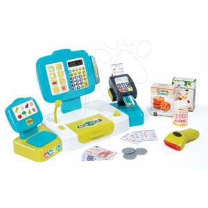Smoby elektronická pokladňa pre deti Mini Shop 350105 tyrkysová