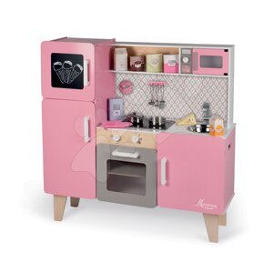 Janod elektronická drevená kuchynka Macaron Big Cooker 06571 ružová