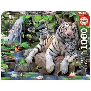 Educa Puzzle Tiger s tigríčatami 1000 dielikov 14808 farebné