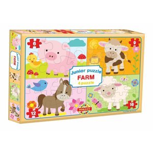 Dohány puzzle Junior Farm 4 Domáce zvieratká 502-9